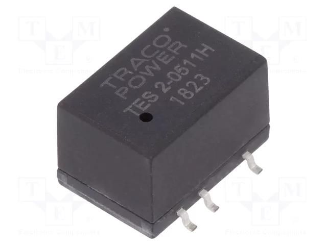 Converter: DC/DC; 2W; Uin: 4.5÷5.5VDC; Uout: 5VDC; Iout: 400mA; PCB TRACO POWER TES2-0511H