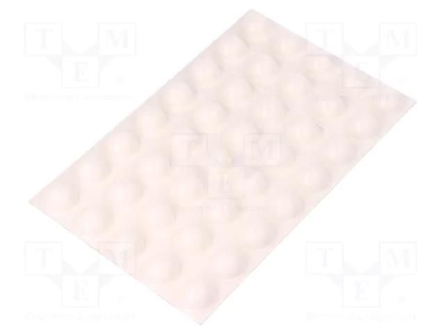 Self-adhesive foot; H: 7.9mm; white; polyurethane; Dim: 16x16mm 3M SJ5027/WH