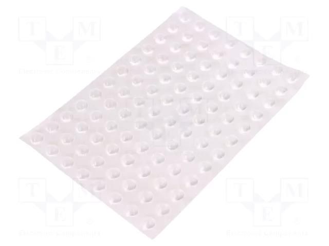 Self-adhesive foot; H: 3.8mm; translucent; polyetylene; Bumpon 3M SJ6506/TR