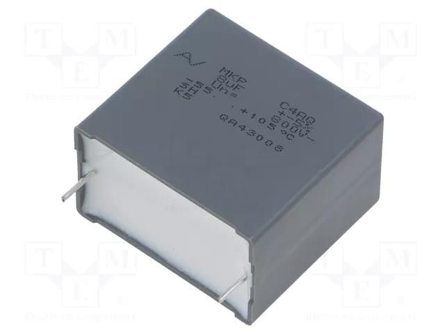 Capacitor: polypropylene; DC-Link; 8uF; THT; ESR: 7.3mΩ; C4AQ; ±5% KEMET C4AQIBU4800A11J