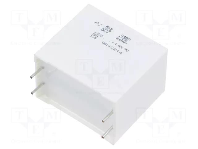 Capacitor: polypropylene; DC-Link; 20uF; THT; ESR: 4.7mΩ; C4AQ; ±5% KEMET C4AQIBW5200A3JJ