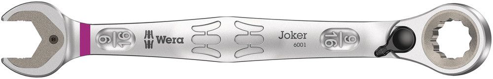 6001 Joker Switch Ratcheting combination wrench, with switch lever, imperial, 9/16"x187, Wera 05020079001