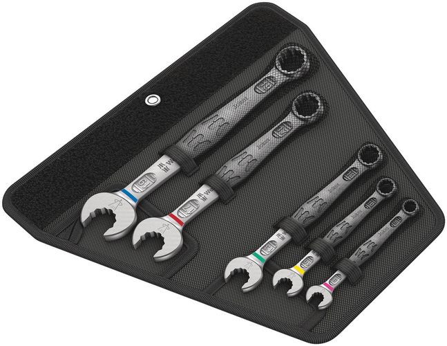 6003 Joker 5 Set 1 Combination wrench set, 1 x 8x115; 1 x 10x125; 1 x 13x160; 1 x 17x190; 1 x 19x230.0; 1 x 50.0x120.0, Wera 05020230001