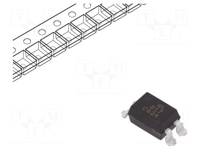 Optocoupler; SMD; Ch: 1; OUT: transistor; Uinsul: 5kV; Uce: 35V; EL817 EVERLIGHT EL817S1-C-TU-F
