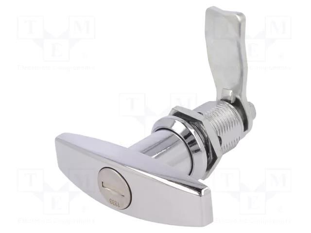 Lock; zinc and aluminium alloy; 30mm; chromium; Key code: 1333 RST ROZTOCZE 2.T30.001-30