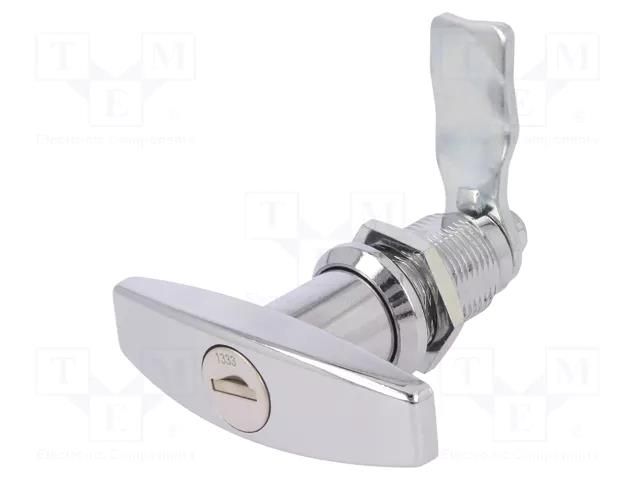 Lock; zinc and aluminium alloy; 33mm; chromium; Key code: 1333 RST ROZTOCZE 2.T30.001-33