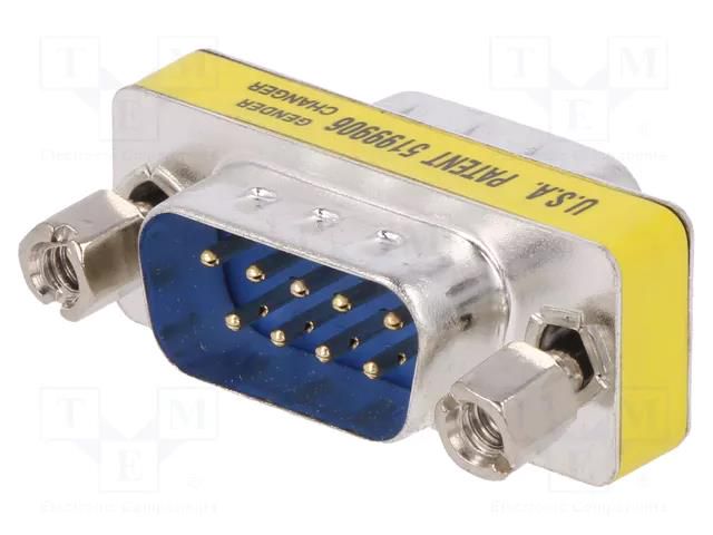 Adapter; D-Sub 9pin plug,both sides; connection 1: 1 DIGITUS AK-610505-000-I