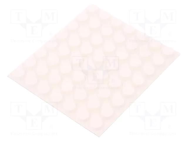 Self-adhesive foot; H: 3.6mm; white; polyurethane; Dim: Ø12.7mm 3M SJ5012/WH