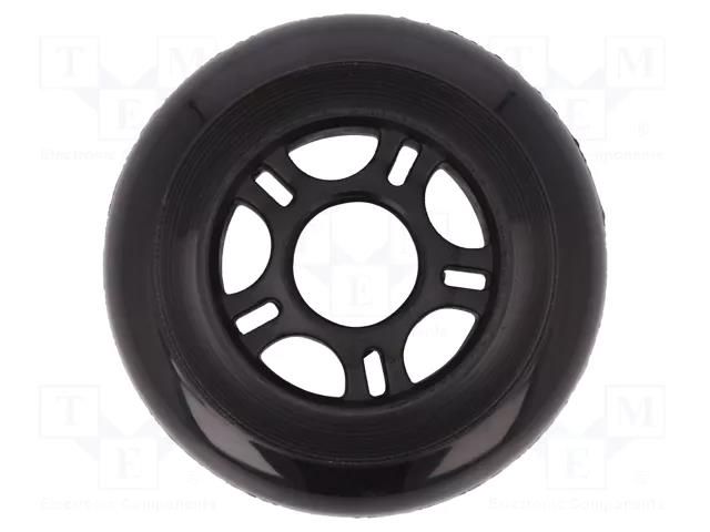 Wheel; black; push-in; Ø: 84mm; Plating: polyurethane; W: 24mm; 1pcs. POLOLU POLOLU-3275