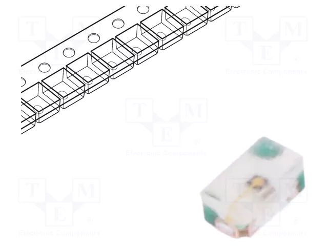 LED; orange; SMD; 0402; 8÷100mcd; 1.7÷2.4VDC; 1x0.5x0.4mm; 140°; 5mA REFOND RF-OU0402TS-CE-B