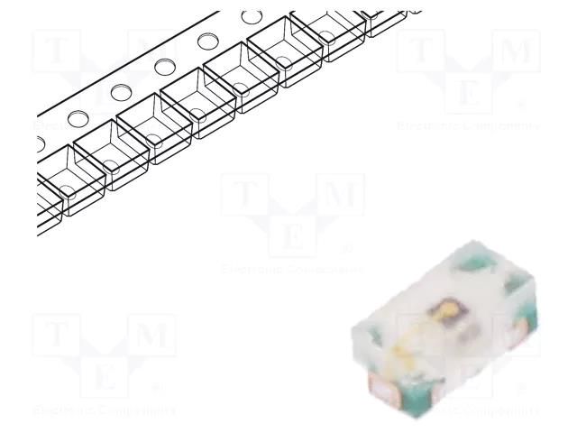 LED; yellow; SMD; 0402; 8÷100mcd; 1x0.5x0.4mm; 140°; 5mA; 1.7÷2.4VDC REFOND RF-YU0402TS-CE-B