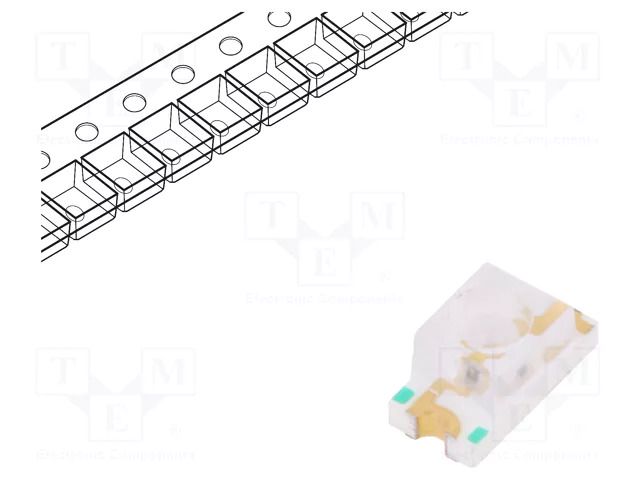LED; red; SMD; 1206; 29÷71mcd; 2÷2.4VDC; 3x1.5x1.5mm; 60°; 20mA; 60mW EVERLIGHT 11-21SURC/S530-A2