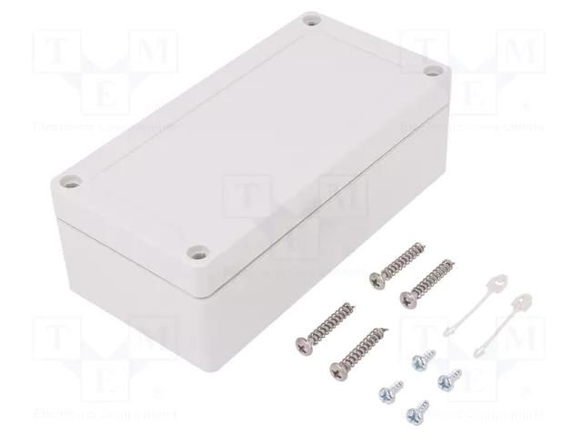 Enclosure: multipurpose; X: 82mm; Y: 162mm; Z: 55mm; TG PC; grey; IK08 SPELSBERG TG-PC-1608-6-O