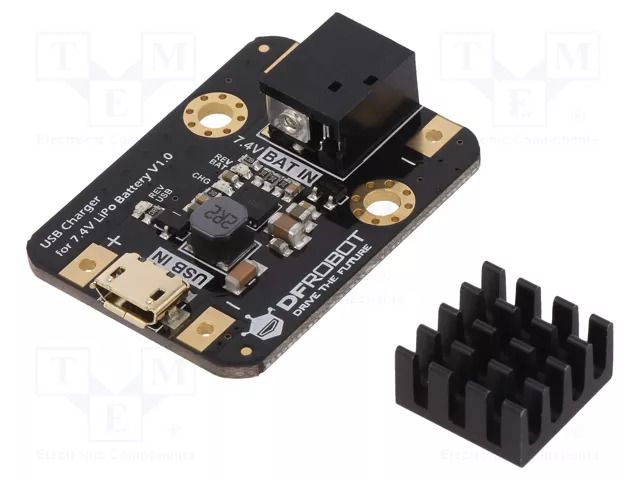 Module robotics: Li-Po/Li-Ion charger; 5VDC; USB B micro; 1A DFROBOT DF-DFR0564