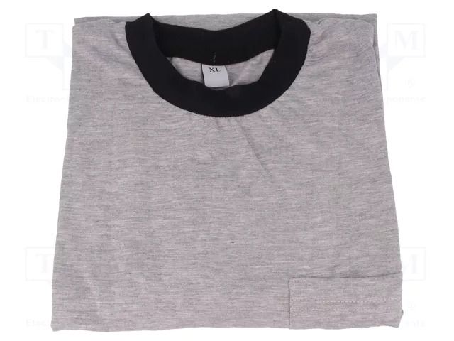 T-shirt; ESD; M (unisex); carbon fiber; grey ELME ESDTSHIRT-G/M