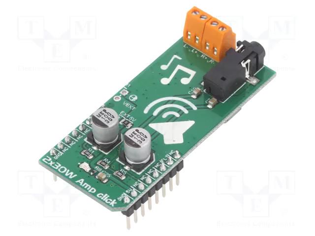 Click board; prototype board; Comp: TPA3128; amplifier; 5VDC MIKROE MIKROE-3010