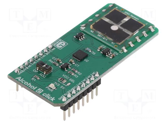 Click board; prototype board; Comp: LMP91000; alcohol sensor MIKROE MIKROE-3097