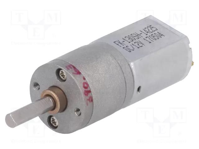 Motor: DC; with gearbox; 12VDC; 1.6A; Shaft: D spring; 36rpm; 391: 1 POLOLU POLOLU-3484