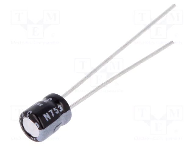 Capacitor: electrolytic; THT; 33uF; 4VDC; Ø4x5mm; Pitch: 1.5mm; ±20% NICHICON UMA0G330MDD