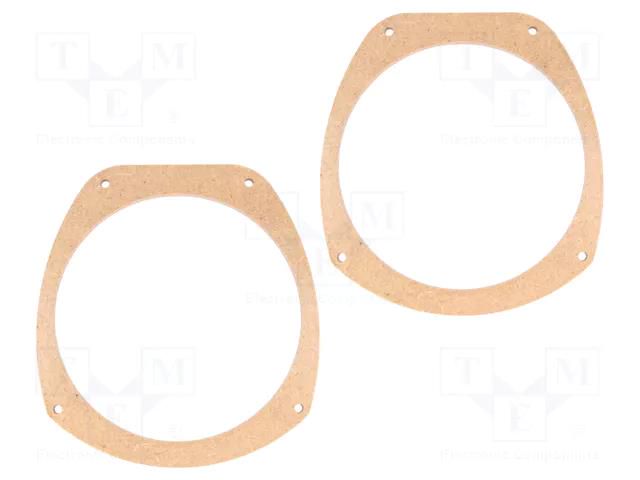 Spacer ring; MDF; 165mm; Land Rover; impregnated,varnished; 2pcs. 4CARMEDIA MDF-D.63