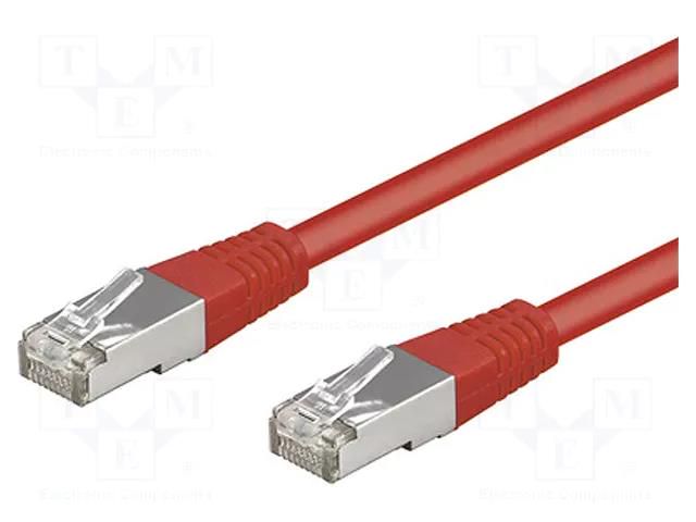 Patch cord; RJ45 plug,both sides; SF/UTP; 5e; stranded; CCA; PVC Goobay SF/UTP5-CCA-050RD