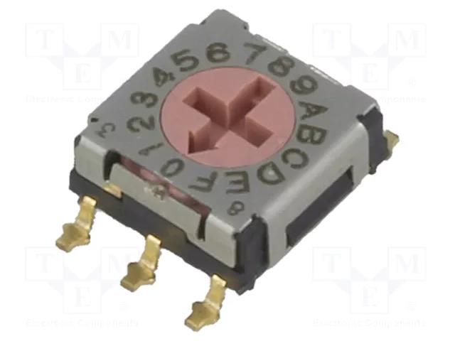 Encoding switch; HEX/BCD; Pos: 16; SMT; Rcont max: 100mΩ; 5Ncm ECE ERD616RMZ-SMD
