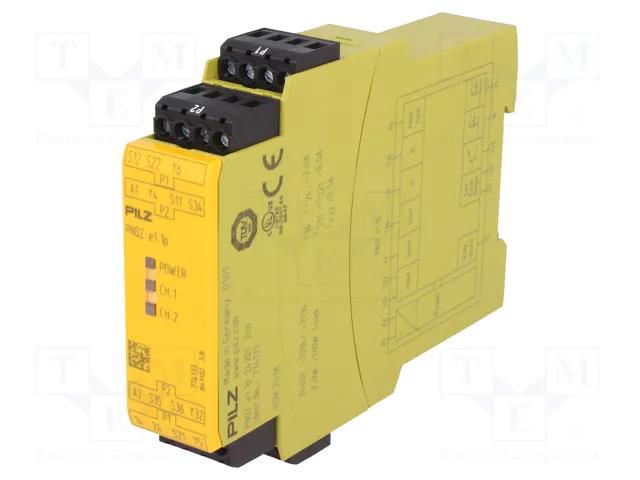 Module: safety relay; Usup: 24VDC; IN: 2; OUT: 5; PNOZ e1.1p; IP40 PILZ PZ-774133