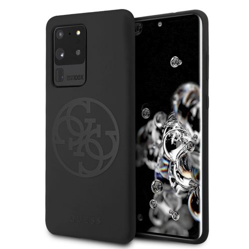 Guess GUHCS69LS4GBK S20 Ultra G988 black/black hard case Silicone 4G Tone On Tone, Guess 3700740473016 3700740473016