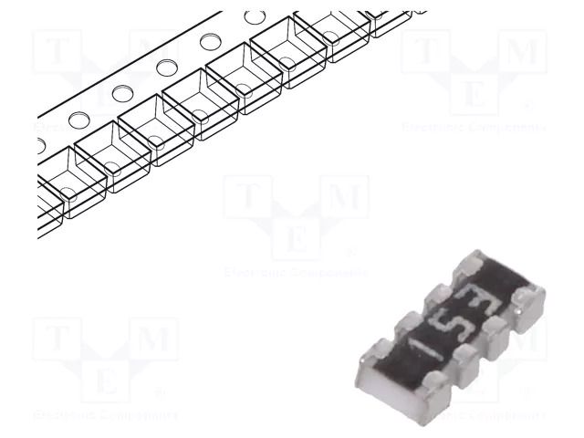 Resistor network: Y; ±5%; 15kΩ; No.of resistors: 4; -55÷155°C; SMD YAGEO YC124-JR-0715KL