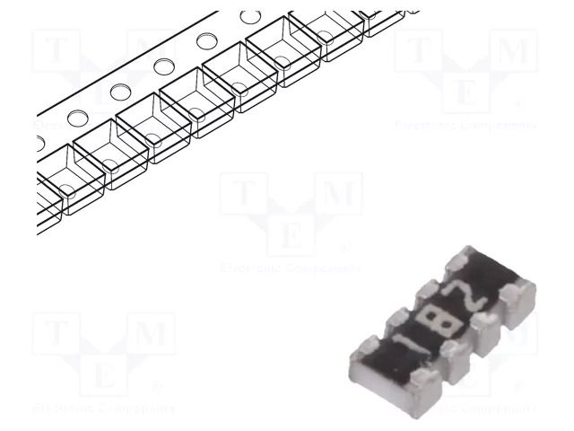 Resistor network: Y; ±5%; 1.8kΩ; No.of resistors: 4; -55÷155°C YAGEO YC124-JR-071K8L