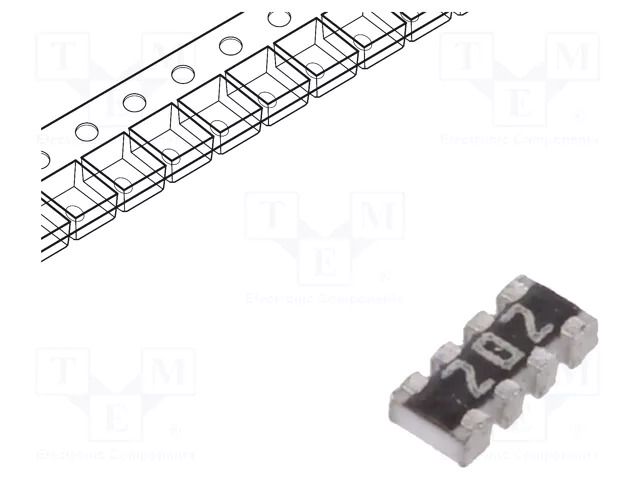Resistor network: Y; ±5%; 2kΩ; No.of resistors: 4; -55÷155°C; SMD YAGEO YC124-JR-072KL