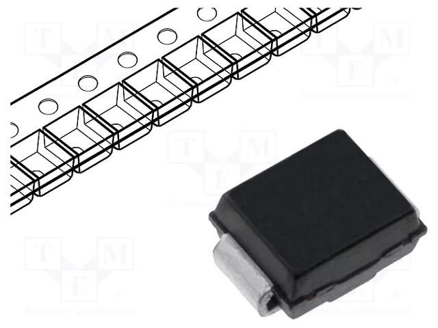 Diode: Zener; 5W; 6.8V; SMD; reel,tape; SMB; single diode; 10uA DC COMPONENTS SMB5342B-DC