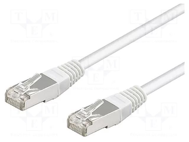 Patch cord; RJ45 plug,both sides; SF/UTP; 5e; stranded; CCA; PVC Goobay SF/UTP5-CCA-150WH