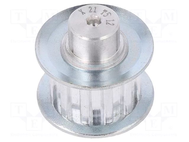 Belt pulley; T5; W: 10mm; whell width: 21mm; Ø: 18.25mm; aluminium OPTIBELT 21-T5-12-200ZA