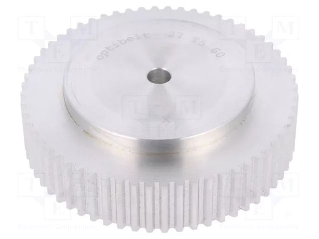 Belt pulley; T5; W: 16mm; whell width: 27mm; Ø: 94.65mm; aluminium OPTIBELT 27-T5-60-000ZA