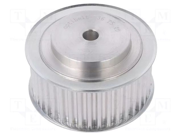 Belt pulley; T5; W: 25mm; whell width: 36mm; Ø: 62.85mm; aluminium OPTIBELT 36-T5-40-200ZA