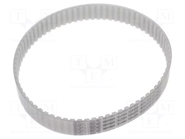 Timing belt; AT5; W: 16mm; H: 2.7mm; Lw: 375mm; Tooth height: 1.2mm OPTIBELT AT5-375-16-77ZA