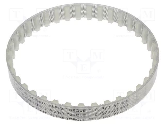 Timing belt; T10; W: 16mm; H: 4.5mm; Lw: 370mm; Tooth height: 2.5mm OPTIBELT T10-370-16-77ZA