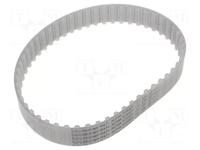 Timing belt; T10; W: 25mm; H: 4.5mm; Lw: 530mm; Tooth height: 2.5mm OPTIBELT T10-530-25-77ZA