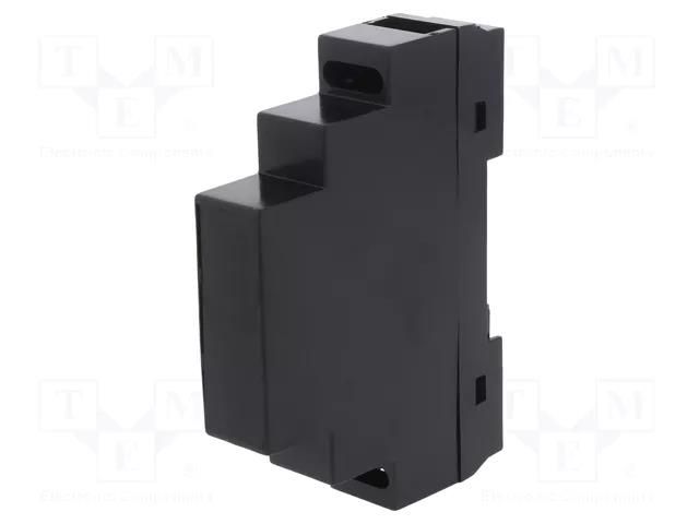 Enclosure: for DIN rail mounting; Y: 90mm; X: 17mm; Z: 65mm; ABS KRADEX Z105-ABS-V0/BK