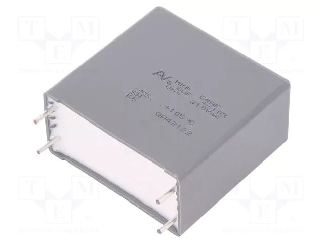 Capacitor: polypropylene; 6.8uF; 310VDC; Ioper.max: 12.3A; THT KEMET C4AF9BW4680A3FK