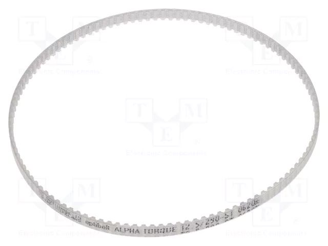 Timing belt; T2.5; W: 4mm; H: 1.3mm; Lw: 290mm; Tooth height: 0.7mm OPTIBELT T2.5-290-4-77ZA