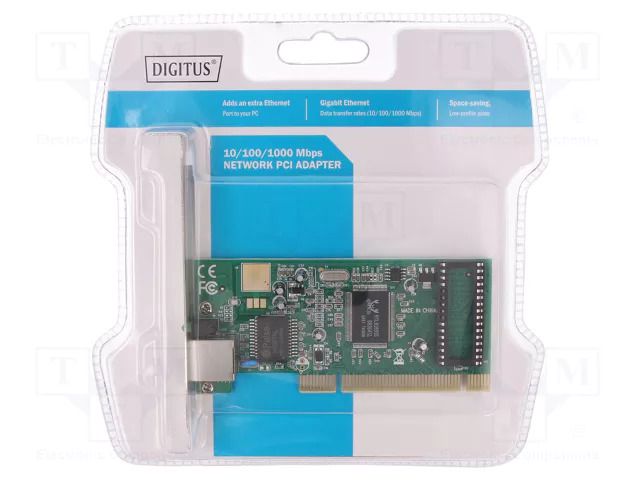 PC extension card: PCI; PCIe,RJ45 socket DIGITUS DN-10110