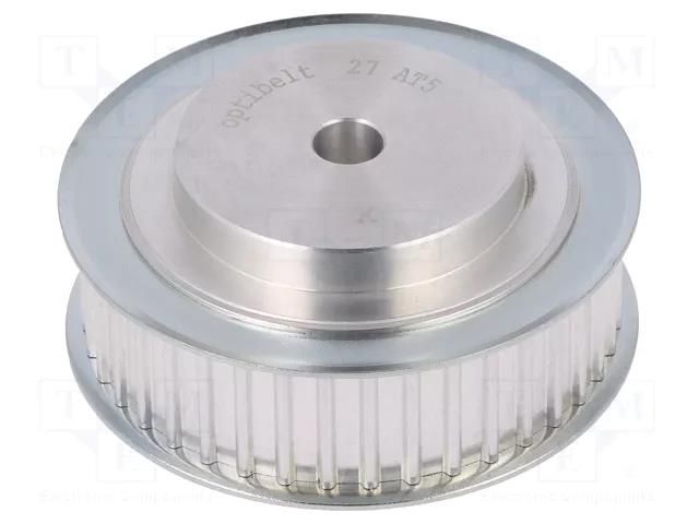Belt pulley; AT5; W: 16mm; whell width: 27mm; Ø: 56.05mm; aluminium OPTIBELT 27-AT5-36-200ZA