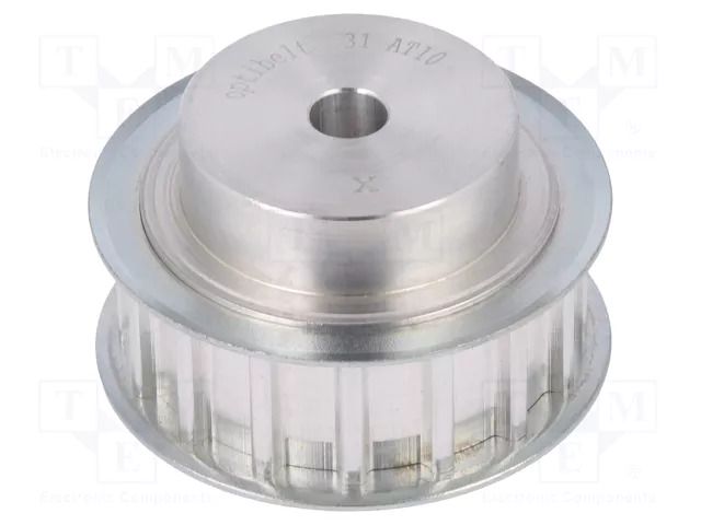 Belt pulley; AT10; W: 16mm; whell width: 31mm; Ø: 55.45mm; aluminium OPTIBELT 31-AT10-18-200ZA