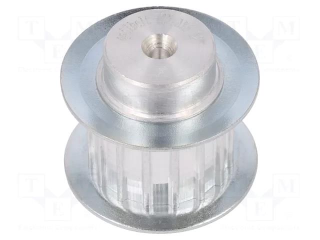 Belt pulley; AT5; W: 16mm; whell width: 27mm; Ø: 24.2mm; aluminium OPTIBELT 27-AT5-16-200ZA