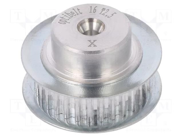 Belt pulley; T2.5; W: 4mm,6mm; whell width: 16mm; Ø: 34.5mm; metric OPTIBELT 16-T2.5-44-200ZA