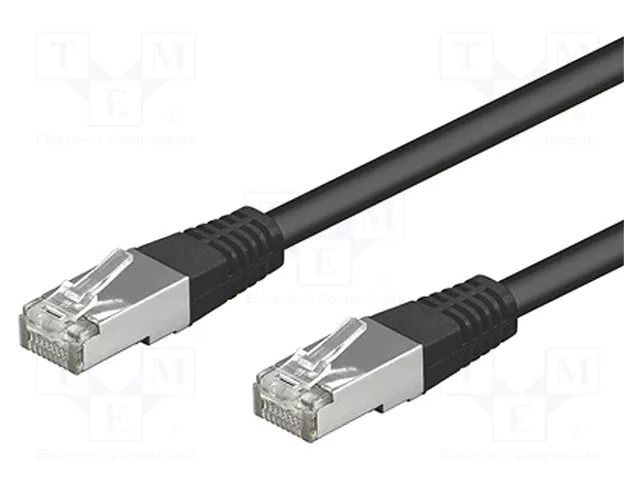 Patch cord; RJ45 plug,both sides; SF/UTP; 5e; stranded; CCA; 10m GOOBAY SF/UTP5-CCA-100BK