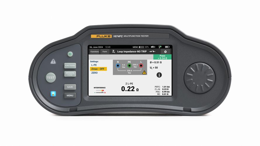 Fluke 1674 FC SCH FTT  Multifunction Installation Tester with TruTest Software Bundle, Fluke 1674FC SCH FTT
