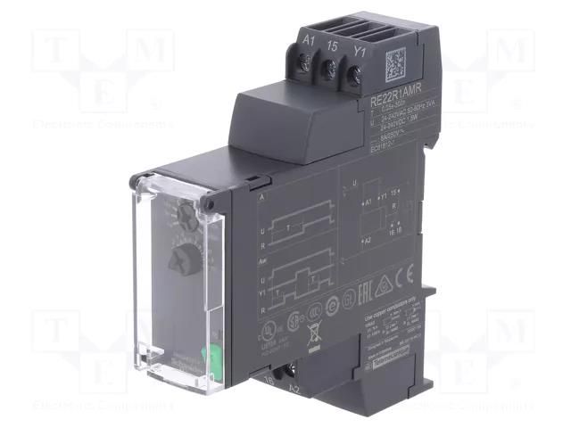 Timer; 0,05s÷300h; SPDT; 250VAC/8A; Usup: 24÷240VAC; 24÷240VDC SCHNEIDER ELECTRIC RE22R1AMR